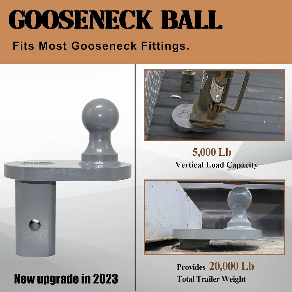 GNXA4085 Gooseneck Ball Extender, Heavy Trailer Hitch for B&W Trailer Hit...