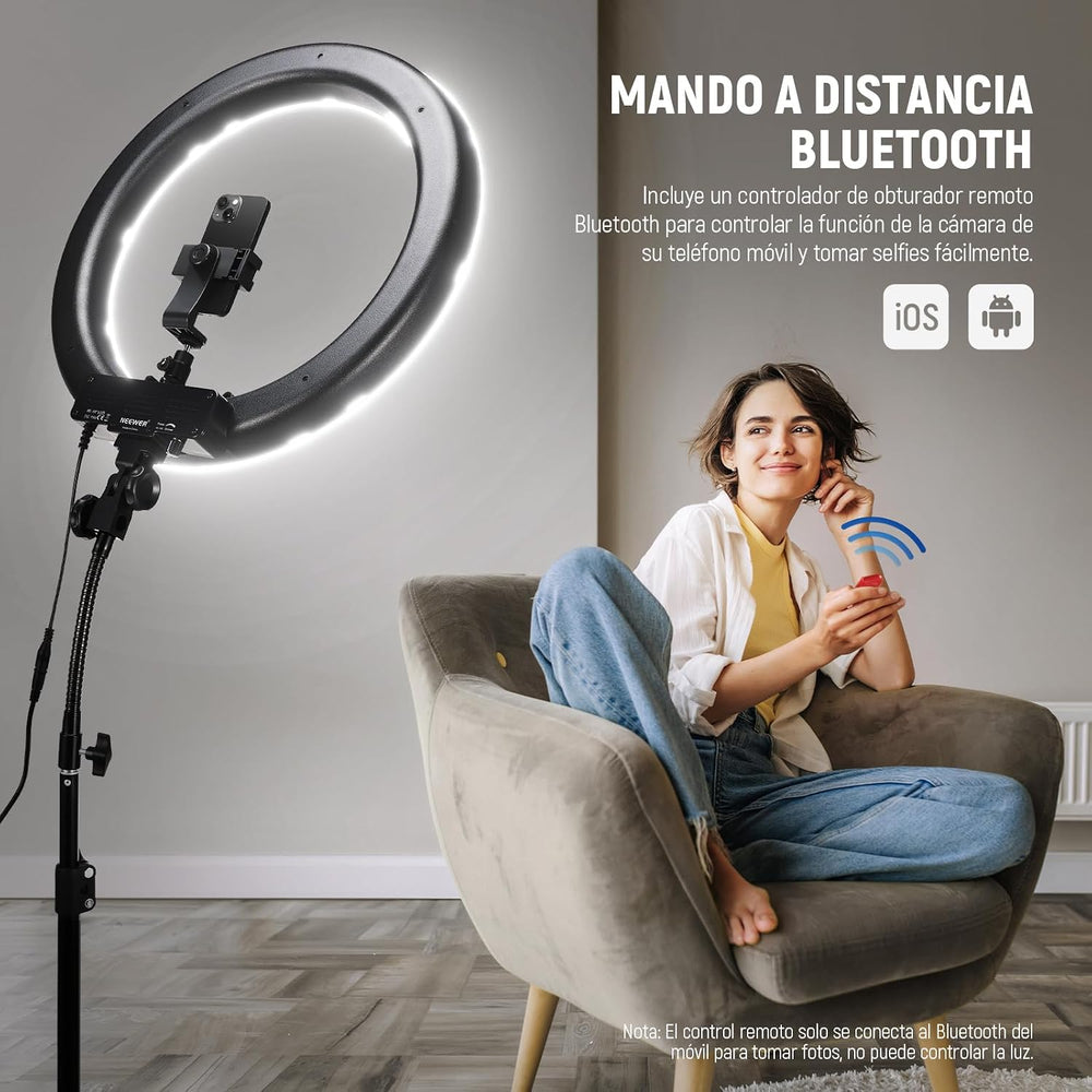 NEEWER RL-18 Ring Light 18inch Kit: 55W 5600K Professional LED with Stand