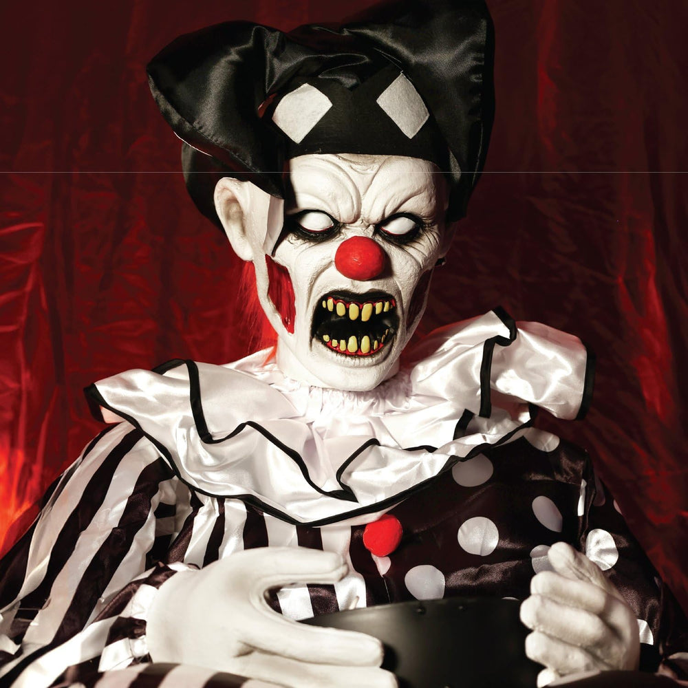 Haunted Hill Farm Hartley The Sitting Scare Clown by Tekky, Motion-Activated ...