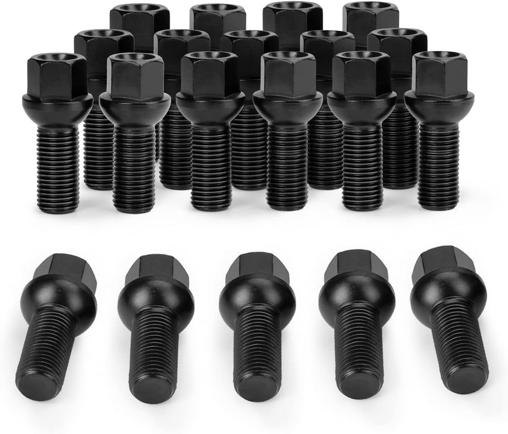 M14x1.5 OEM Lug Bolts, 20PCS 14mmx1.5 28mm Shank Length Ball Seat Factory Whe...