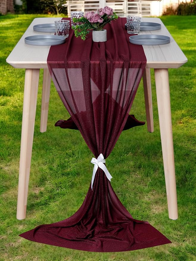MDS Halloween Chiffon Table Runner - 5 Pack, 29 x 170 Inches, 14ft Each - She...