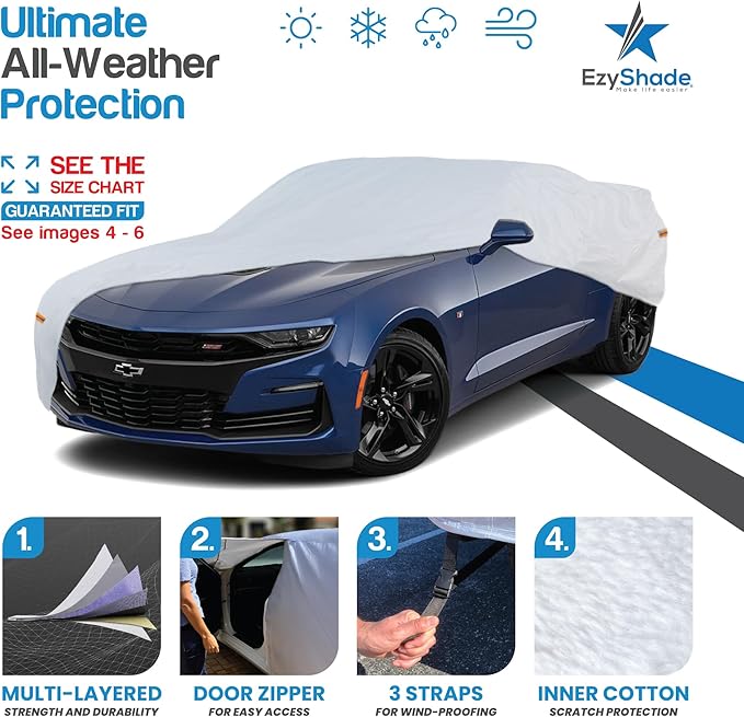 EzyShade 10-Layer Waterproof Sports Car Cover. See Vehicle Size-Chart