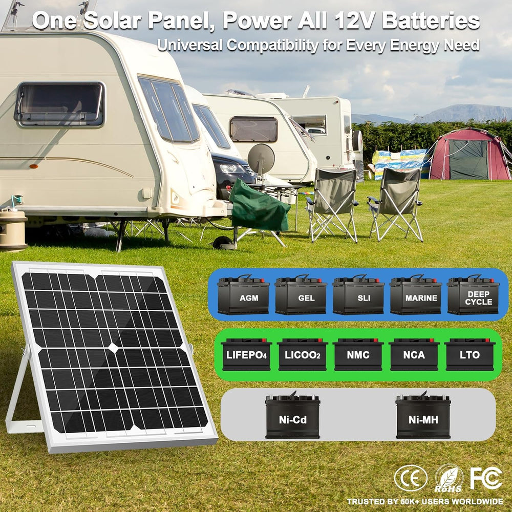 SOLPERK Solar Panel Kit, Waterproof Solar Battery Trickle Charger Maintainer ...