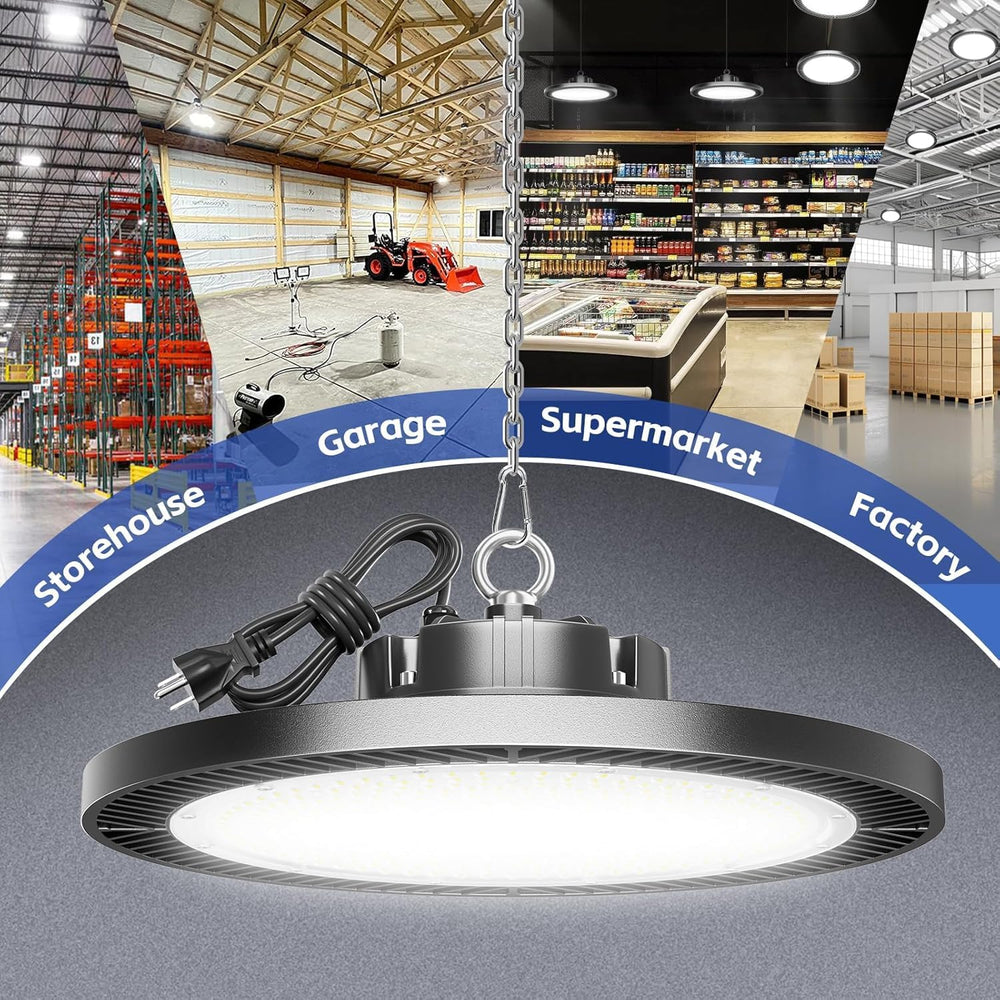 LED High Bay Light, 200W 28000lm 5000K High Bay Led Shop Light with Plug 5