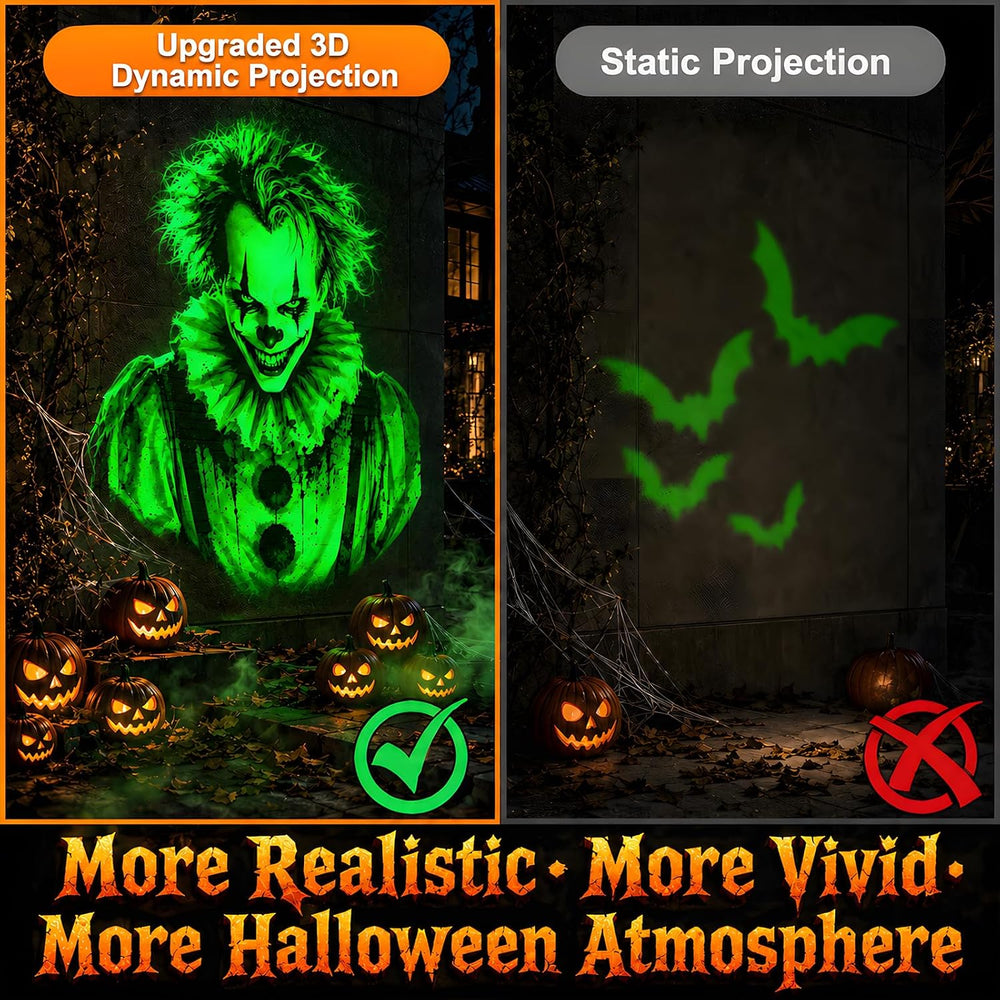 12-in-1 Halloween Projector Lights, Outdoor Dynamic Halloween Projector