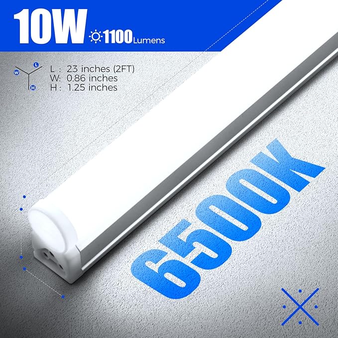 Barrina T5 LED Shop Light 2FT, Utility Shop Lights, Ceiling and Under Cabinet...