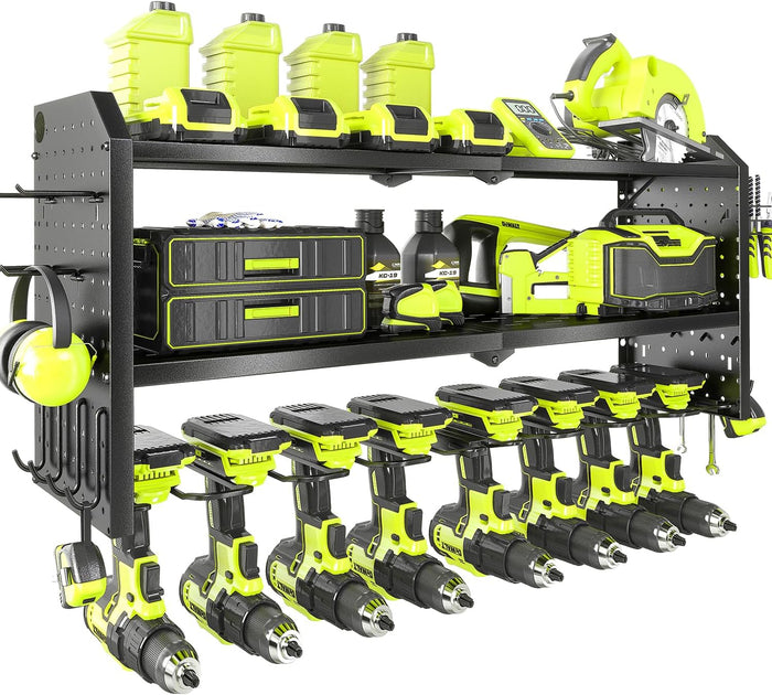 KAFAHOM Power Tool Organizer,Large 8 Drill Holder Wall Mount