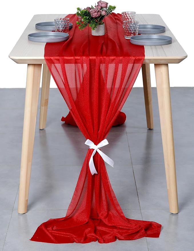 MDS Halloween Chiffon Table Runner - 5 Pack, 29 x 170 Inches, 14ft Each - She...