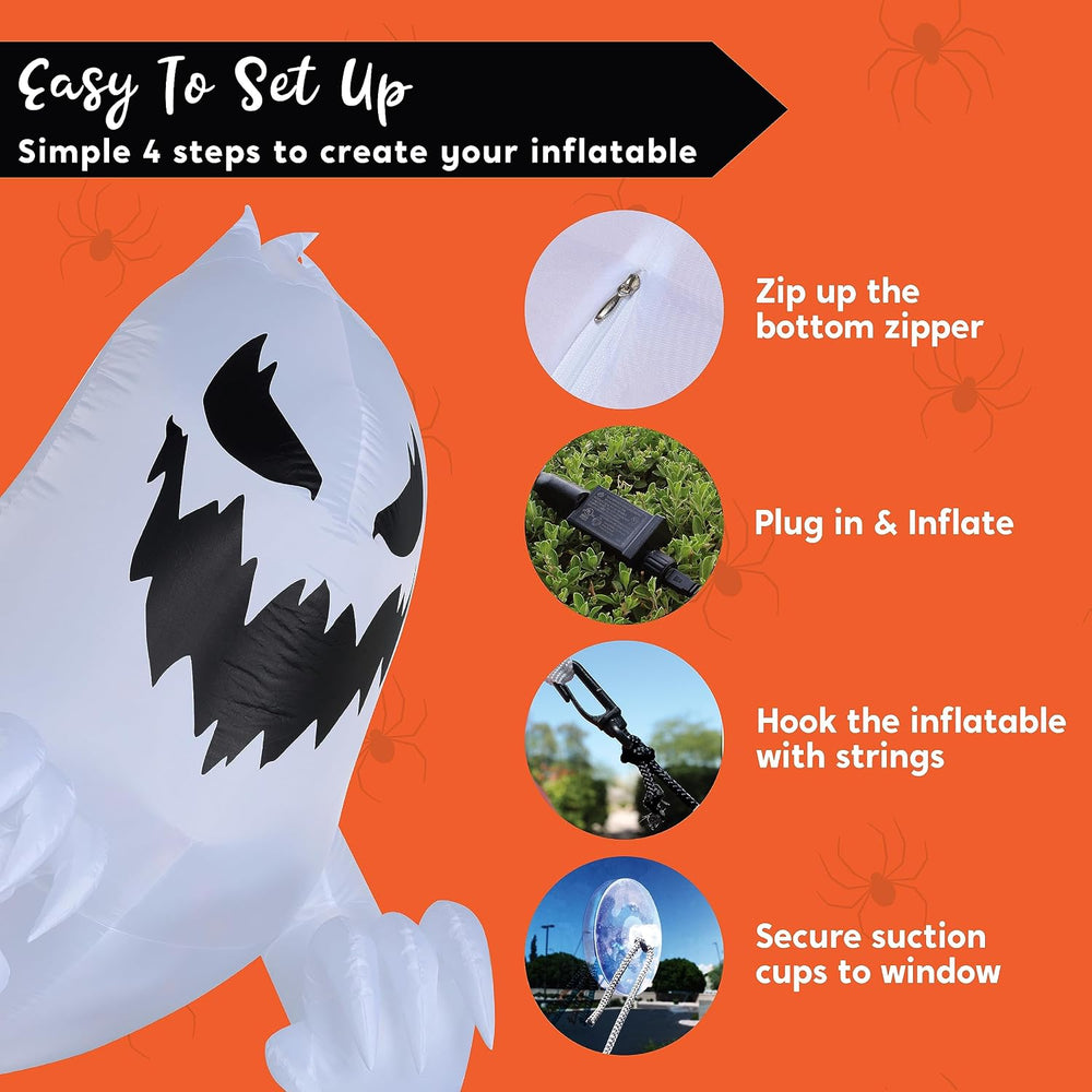 Joiedomi 4.5 FT Tall Halloween Inflatable Ghost Outdoor Decoration, Ghost Blo...