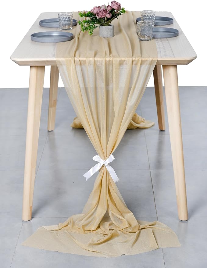 MDS Halloween Chiffon Table Runner - 5 Pack, 29 x 170 Inches, 14ft Each - She...