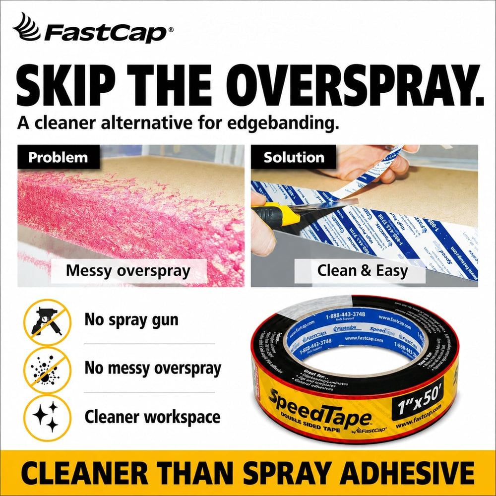 FastCap SpeedTape Double Sided Adhesive Tape, 1" x 50'