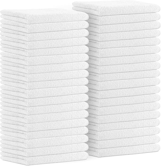 Avalon Towels Microfiber Cleaning Cloths Size 16" x 16", Highly Absorbent (Pack of 36)