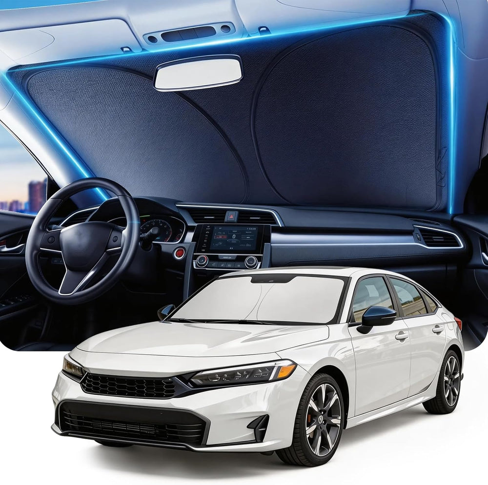 DMJN Front Windshield Sun Shade for Honda Civic (2022-2026), [Nano Ice-Crysta...