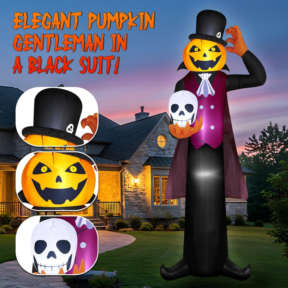 12FT Giant Halloween Inflatables Pumpkin Ghost Vampire, Halloween Decorations...