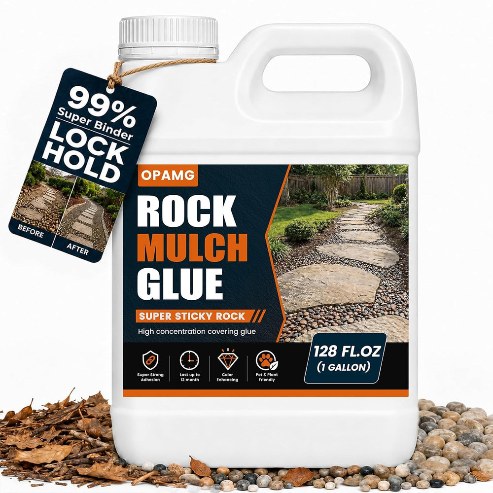 1 Gallon Ready to Use Mulch Glue for Landscaping, Ready to Spray Pea Gravel G...