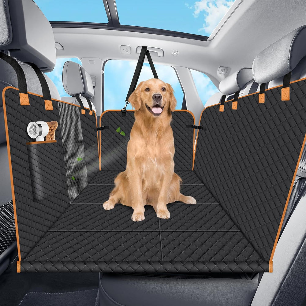 Hard Bottom Dog Car Seat Cover for Back Seat, Holds 420lbs - Waterproof Sturd...