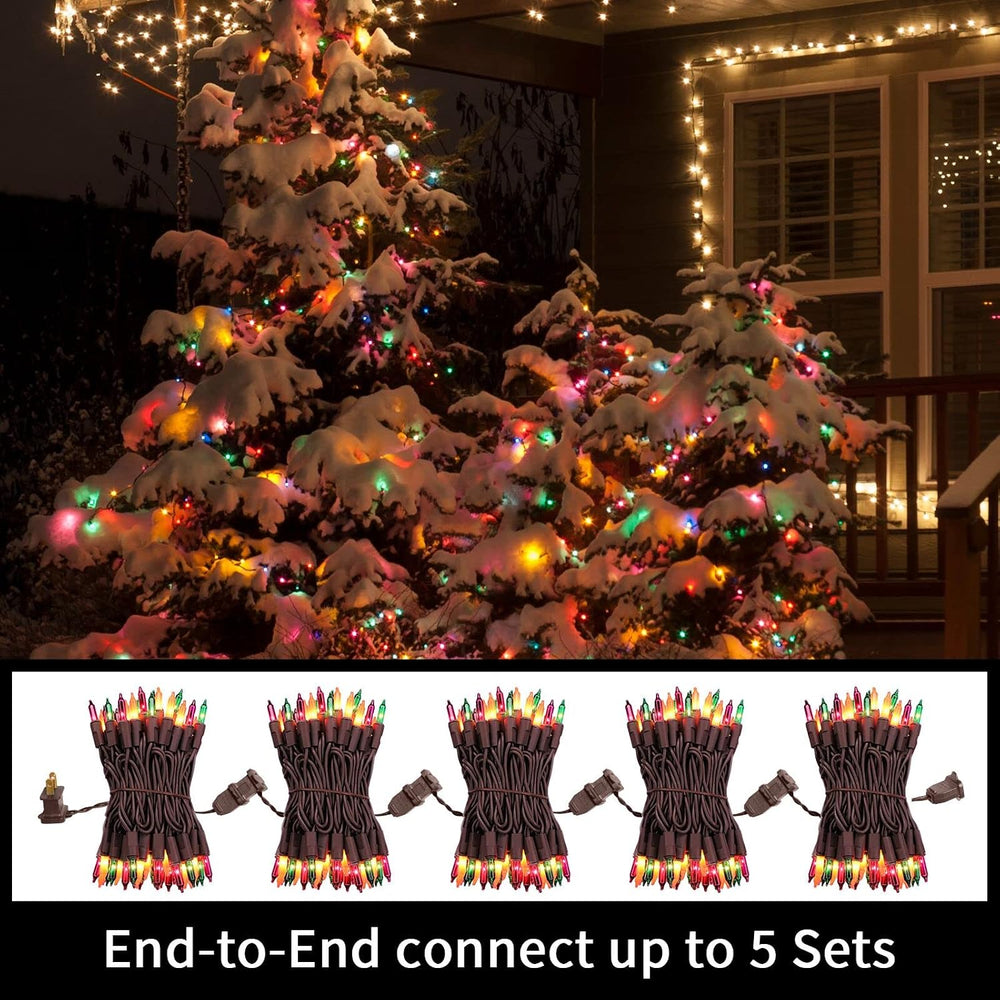 LAMPHOME Halloween String Lights - Orange Purple Green Mini Lights, 150count ...
