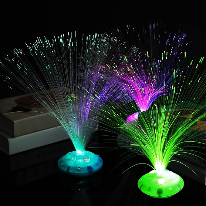 Retisee 24 Pcs Halloween Fiber Optic Lamp Multicolored Centerpiece Optic Ligh...