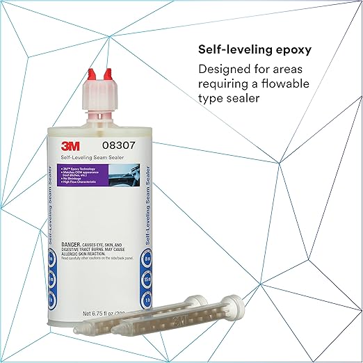 3M Self-Leveling Seam Sealer, Quick-Curing Epoxy, 200 mL/6.75 fl oz Cartridge