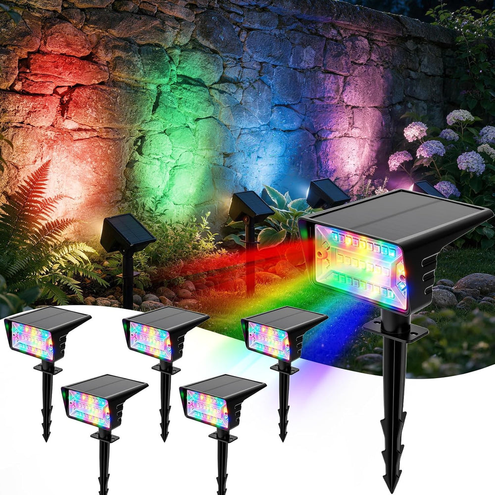 6Pack RGBW Solar Halloween Lights Outdoor Halloween Decorations