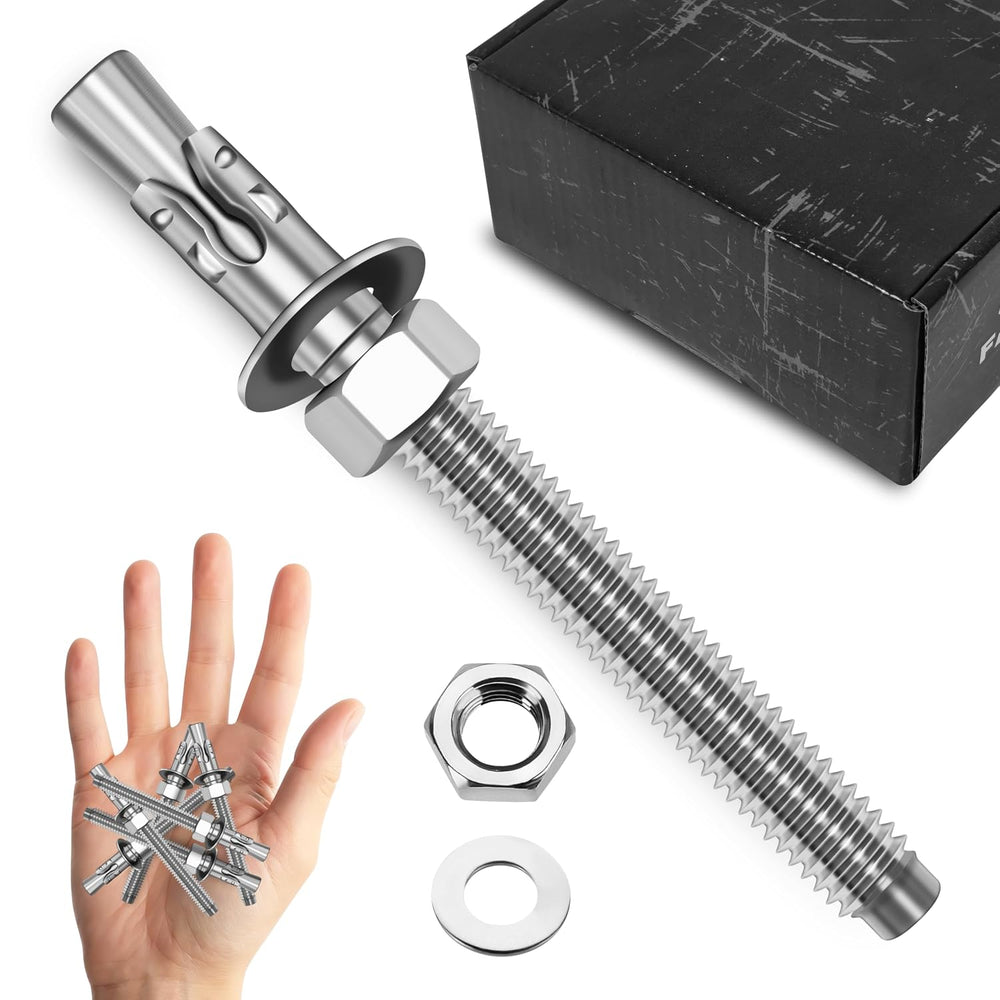 Mywish (100-Pack) 1/4" x 3-1/4" 304 Stainless Steel Wedge Anchors f...