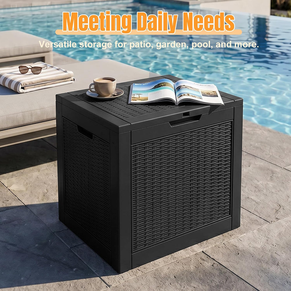 Outdoor Storage Box,42 Gallon Waterproof Resin Patio Deck Box