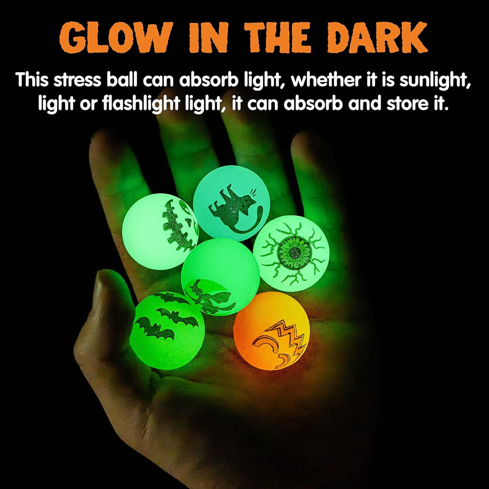JOYIN 72 PCS Halloween Bouncy Balls, Glow in The Dark Bouncing Balls Eyeballs...