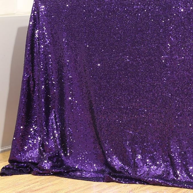 Poise3EHome Purple Sequin Backdrop, 6Ft x 8Ft Glitter Photography Background ...
