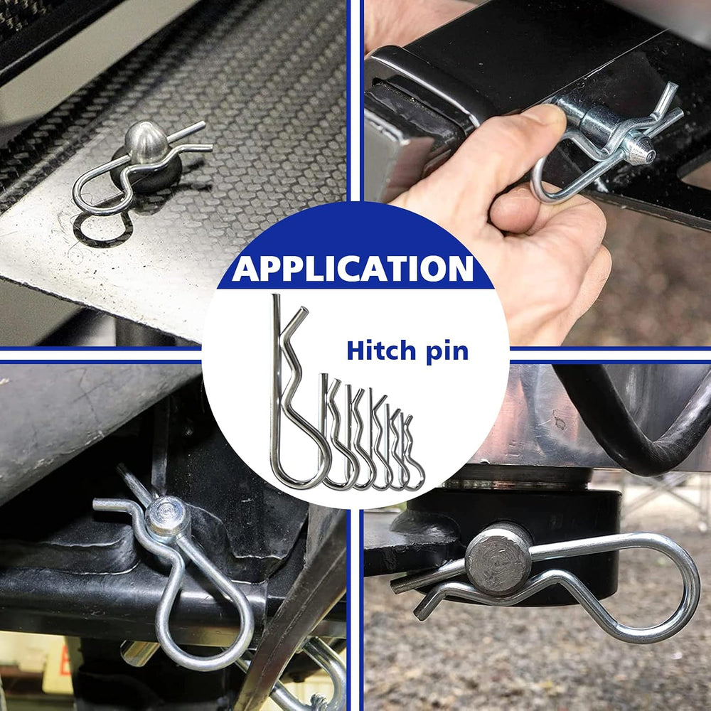 202PCS Hitch Pins Clip Pins, Linch and PTO Pins for Trailers Tractors Trucks ...