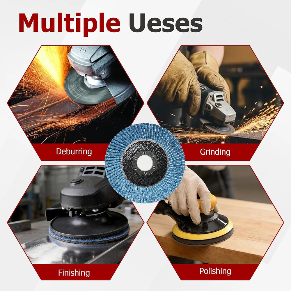 findmall 50 Pack 4-1/2" X 7/8" 60 GRIT Flap Disc Grinding Wheel San...