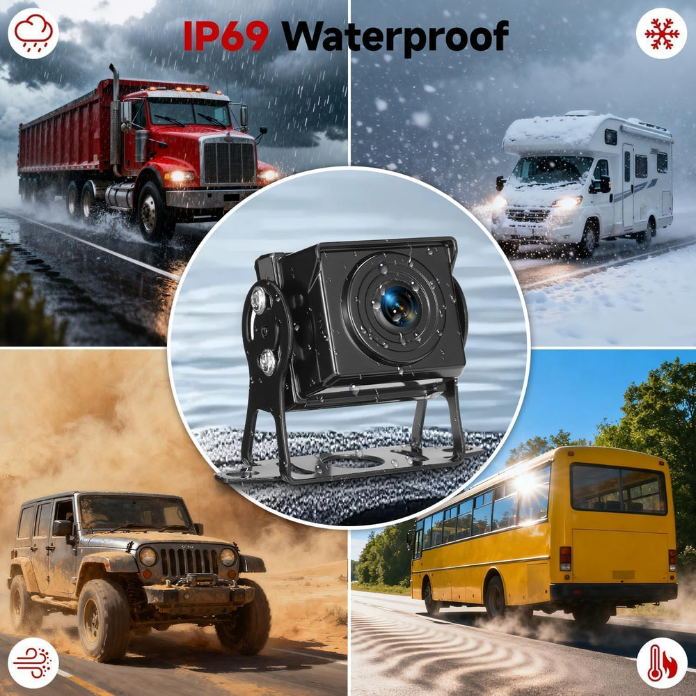 10.1 Inch 4K Touch Screen Wired RV Backup Camera System