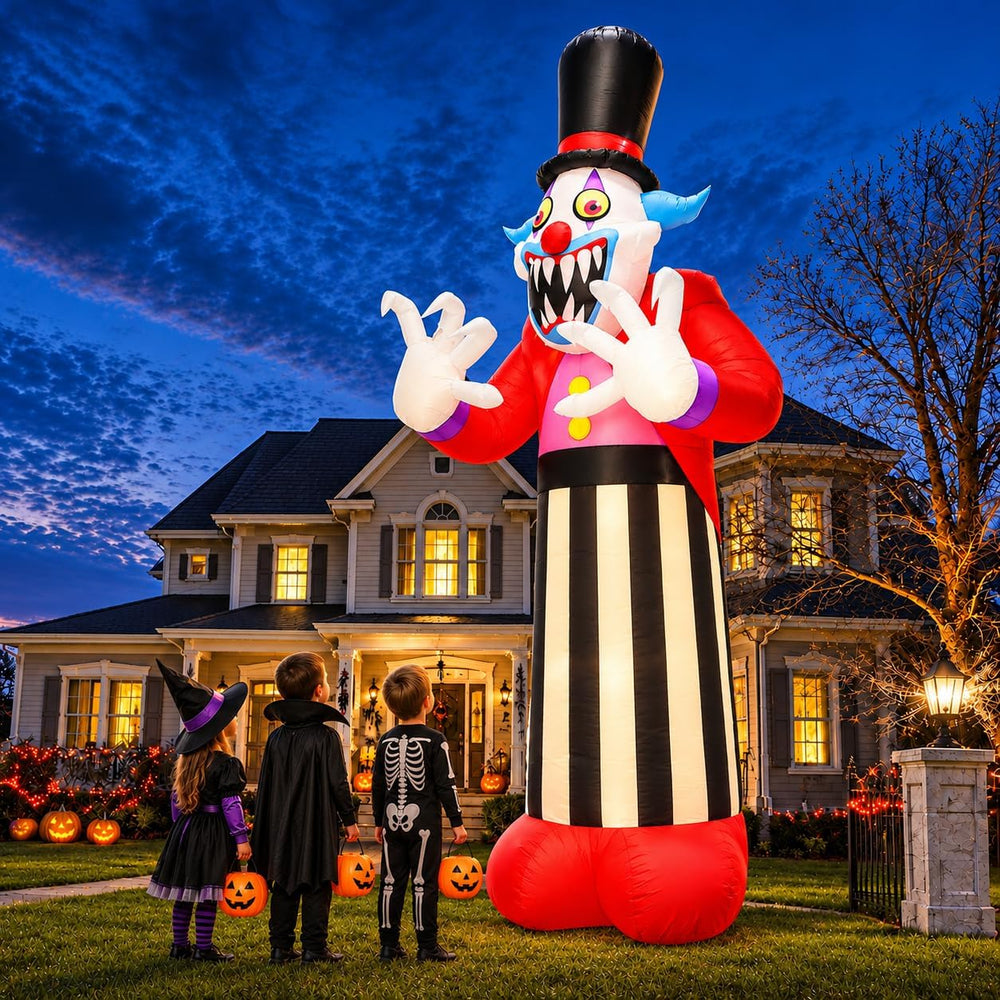 11FT Giant Halloween Inflatables Clown Ghost Outdoor Decorations, Giant Blow ...