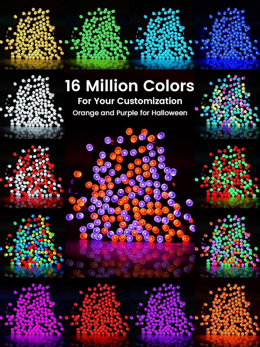 Smart Color Changing Halloween Lights String 112FT 300 LED APP and Remote