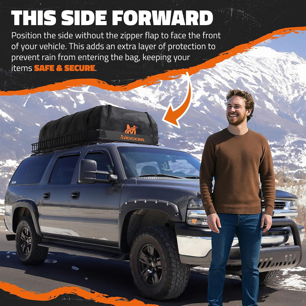 Mockins 90"x50"x5" XXL Heavy Duty Roof Rack Cargo Carrier w/ 2...