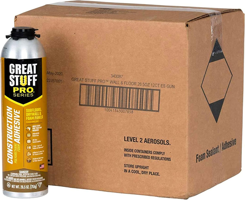 Great Stuff PRO Construction Adhesive | Gun-Applied Polyurethane Adhesive, 26...