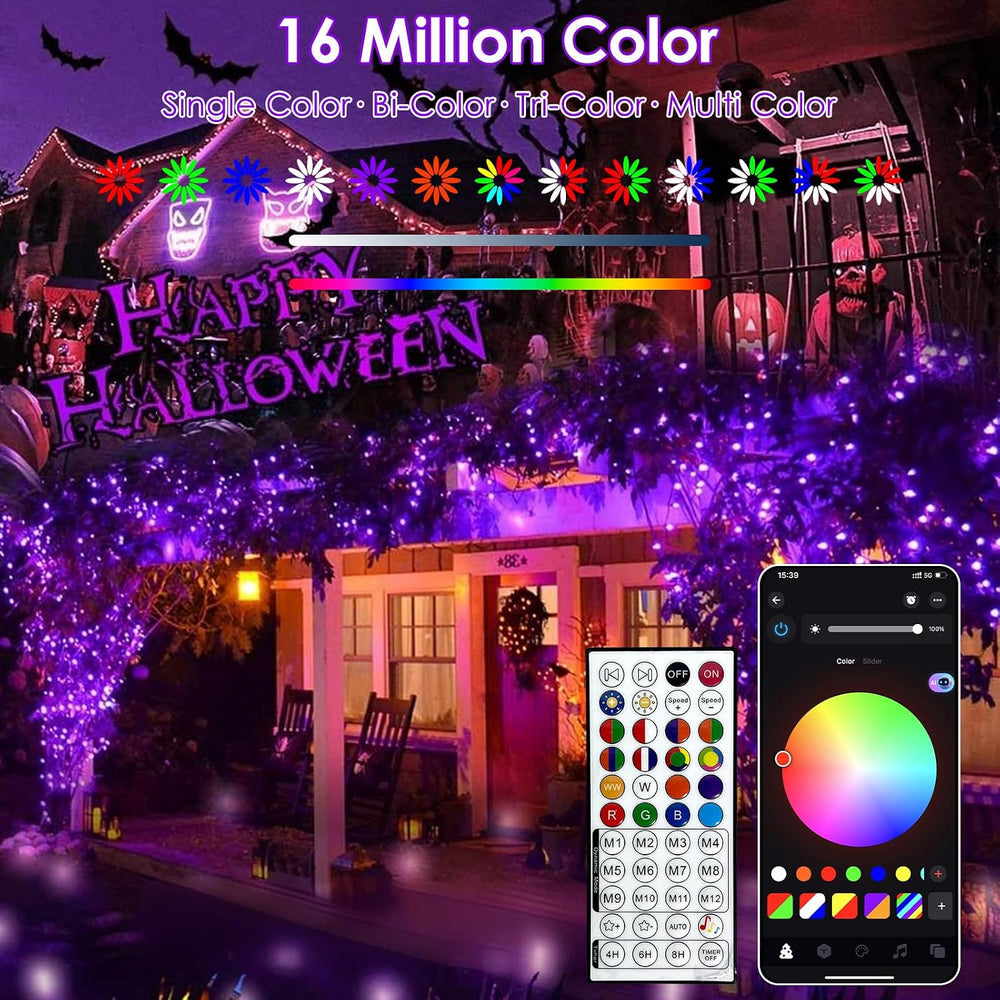 Smart Color Changing Christmas Halloween Tree Light String 79 FT 200 LED