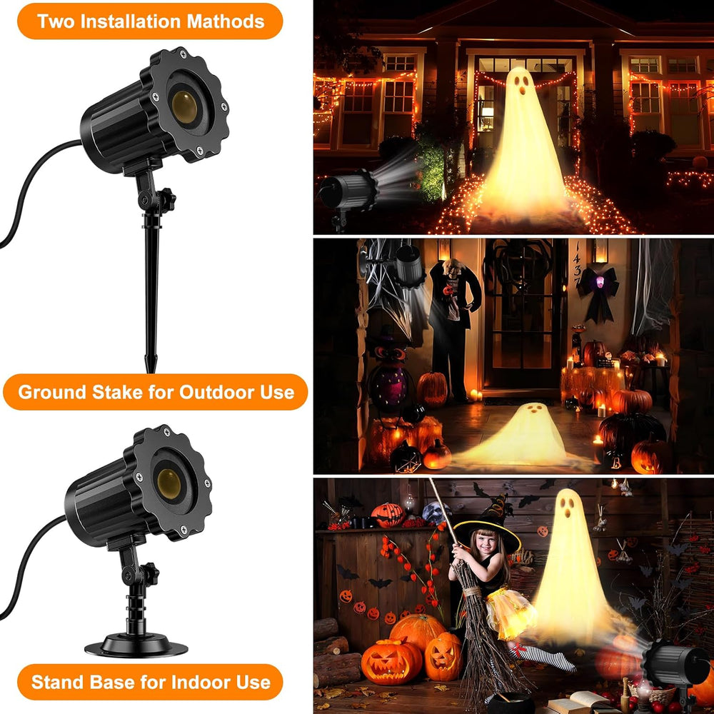 Halloween Projector Lights Outdoor,3D Dynamic Ghost Decorations Light,2026 Up...
