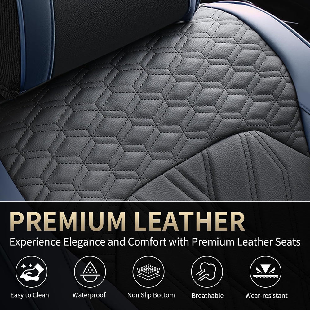 FLORICH Leather Front Car Seat Covers Waterproof Durable Front Seat Protector...