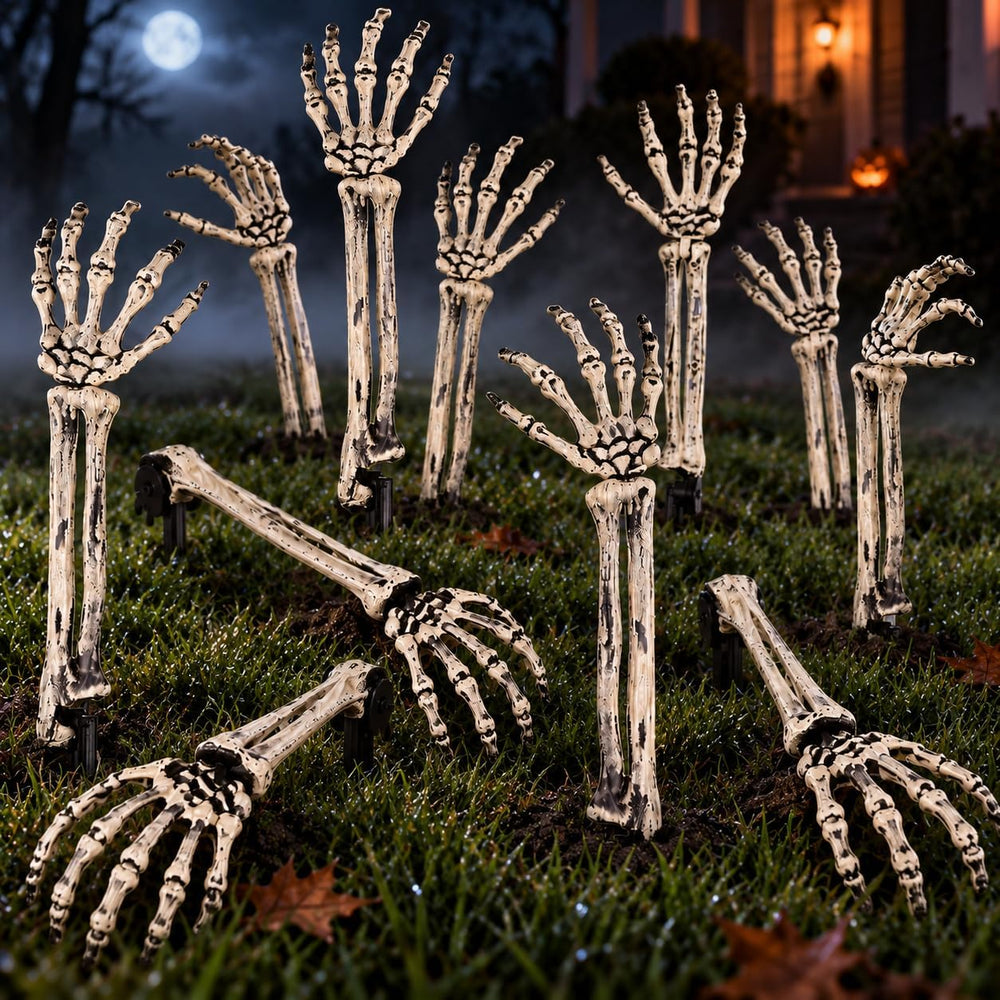 Halloween Decorations Outdoor, 12 Pcs Skeleton Arms Yard Stakes,17.7in