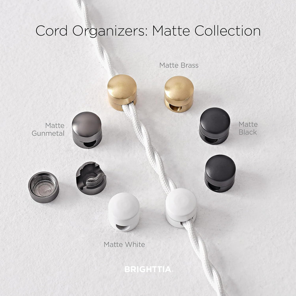 BRIGHTTIA Cable Clips - Premium Brass Cord Management for Home, Office & ...