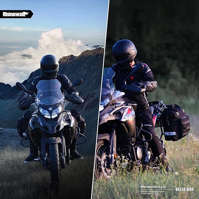 Rhinowalk Waterproof Motorcycle Saddlebags Luggage Bags 20L Quick Release