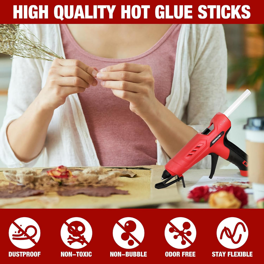 Arrow Full Size Hot Glue Sticks, 200 Pack Clear Glue Gun Sticks