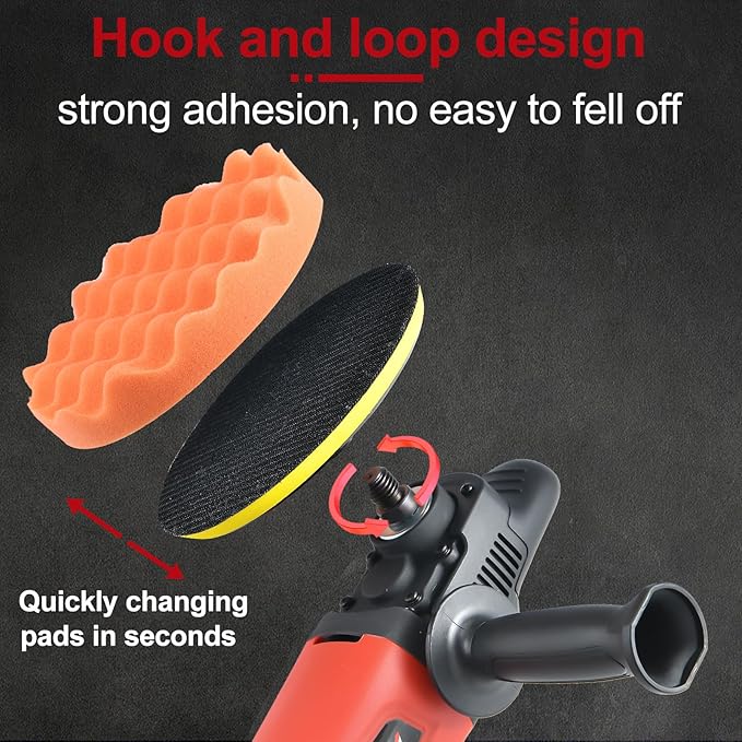 AOBEN Rotary Buffer Polisher, 1200W 6-inch/ 7-inch Car Buffer, Car Polisher