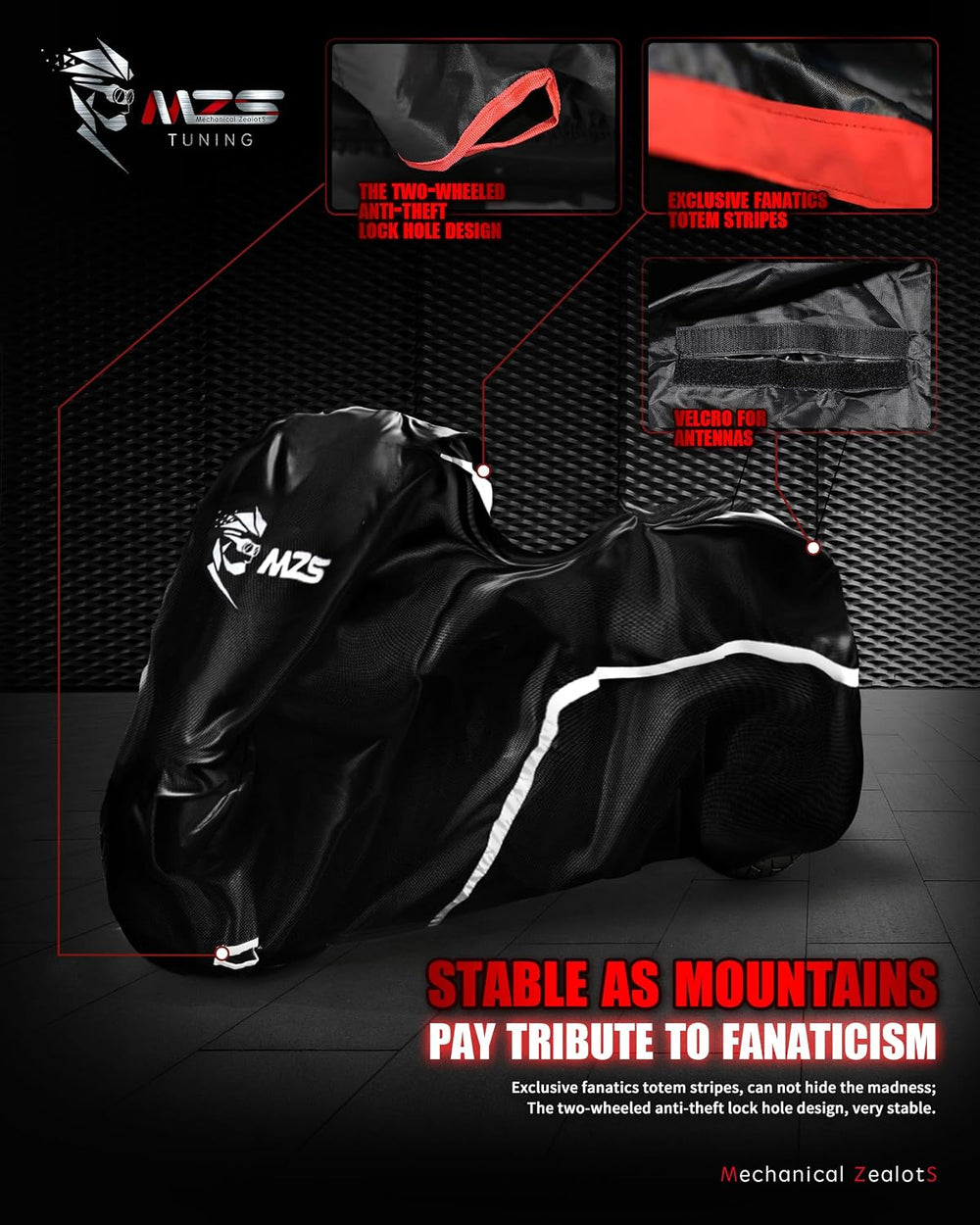 MZS Trike Motorcyle Cover Waterproof Compatible with Freewheeler Tri Glide Ul...