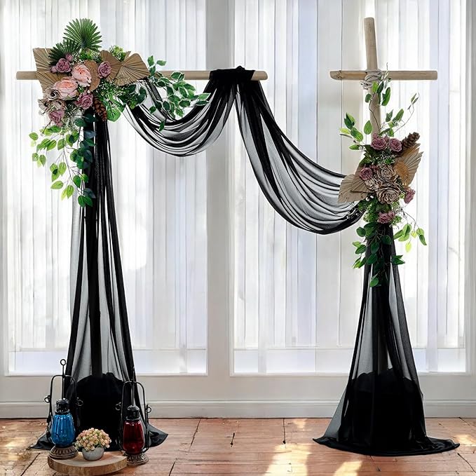 MDS Halloween Chiffon Draping Fabric - 1 Panel, 30" Wide x 40ft Long - S...