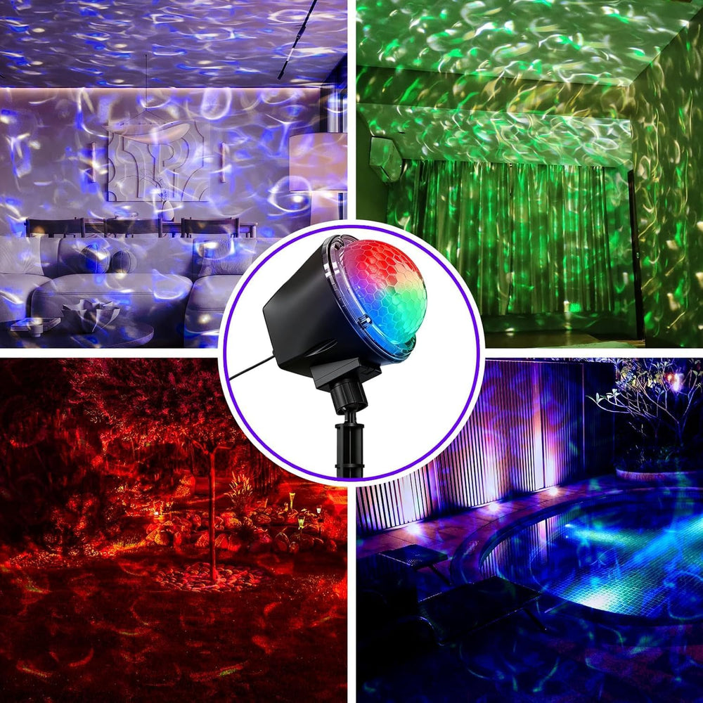 Christmas Ocean Wave Projector Light Outdoor,Halloween Water Effect Lamp