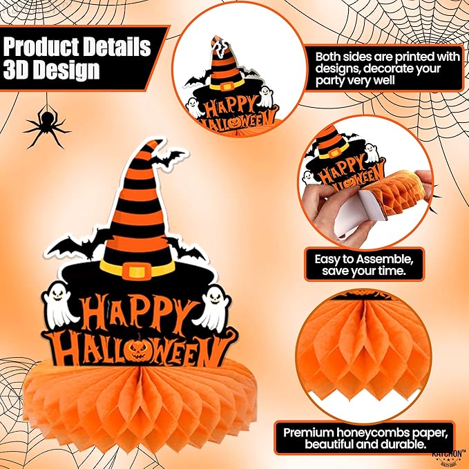 KatchOn, Halloween Centerpieces for Tables - Pack of 9 | Witch Halloween Tabl...