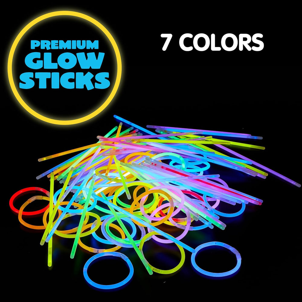 JOYIN 800 Pcs 8" Glow sticks Bulk Party Favors Pack, Neon Glow in the Da...