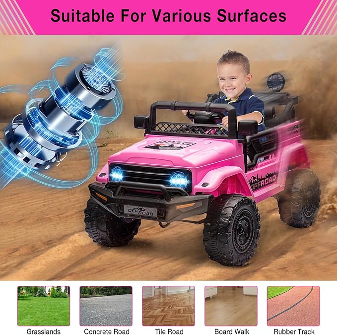 Garvee 12V Kids Ride On Truck Car