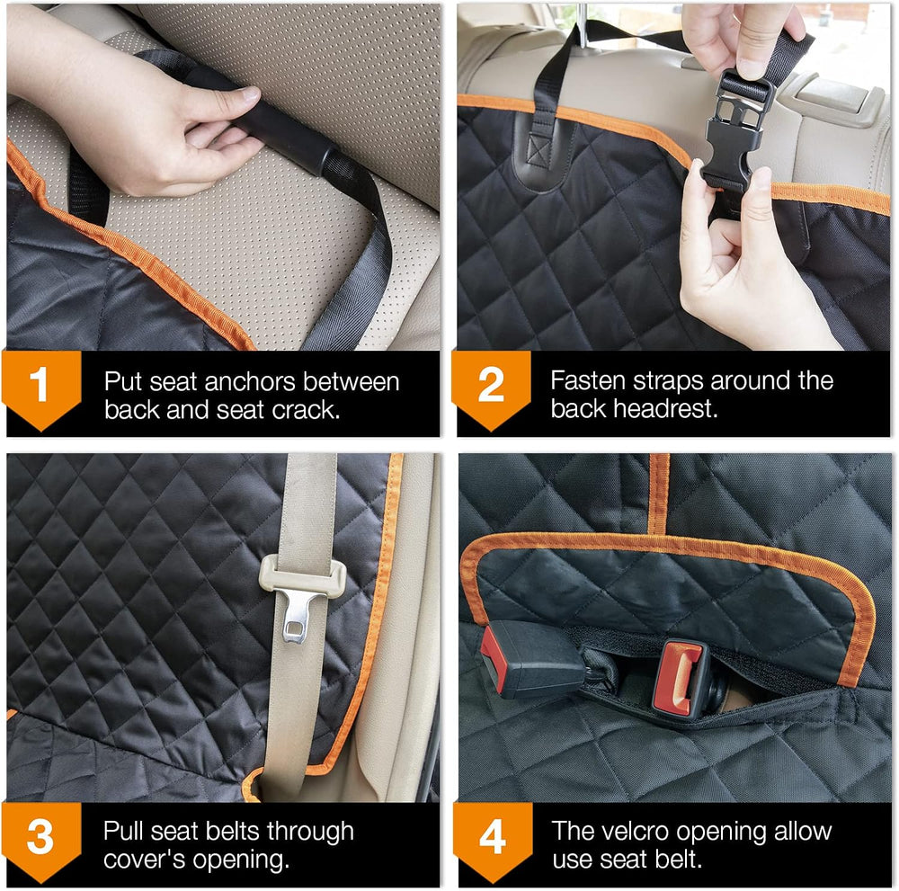 Truck Seat Cover for Dogs, 60 Inch Waterproof Nylon Oxford Back Seat Protecto...